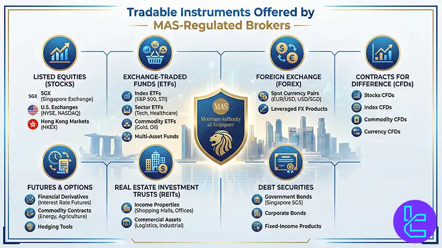 Tradable instruments in MAS-regulated brokers