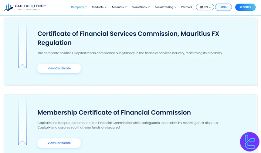 CapitalXtend license and regulation