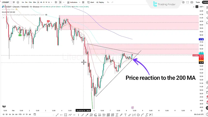 Litecoin index review on the 1-hour timeframe February 8, 2026