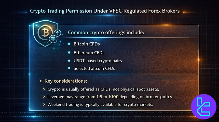 Crypto trading permission under VFSC-regulated brokers
