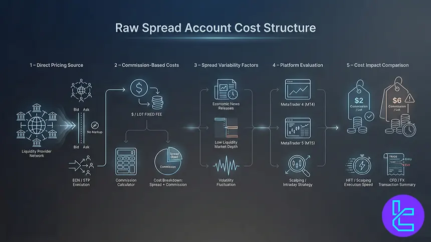 Raw spread accounts trading costs