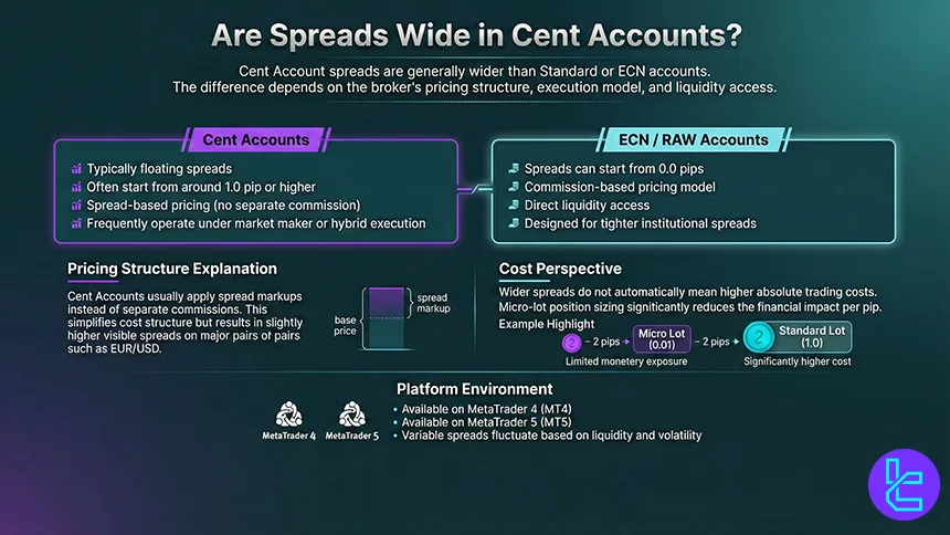 Cent account spreads