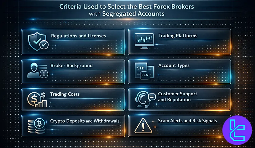 Selection criteria for segregated brokers