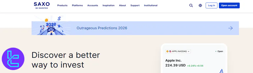 Saxo Bank official website