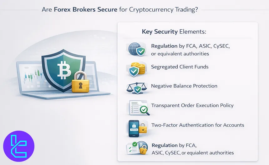 Security framework for crypto trading with regulated forex brokers