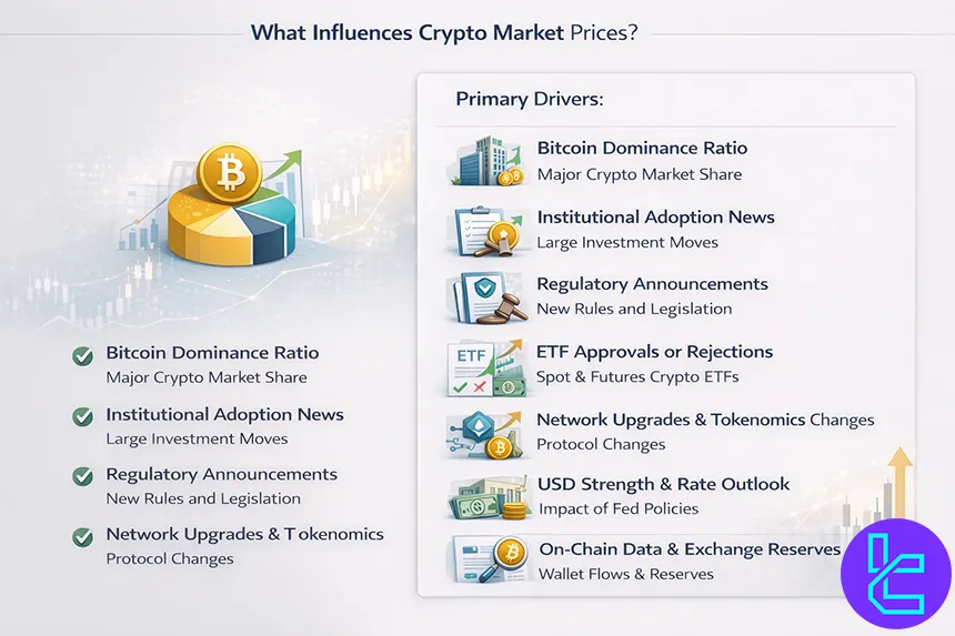 Main factors influencing cryptocurrency market prices