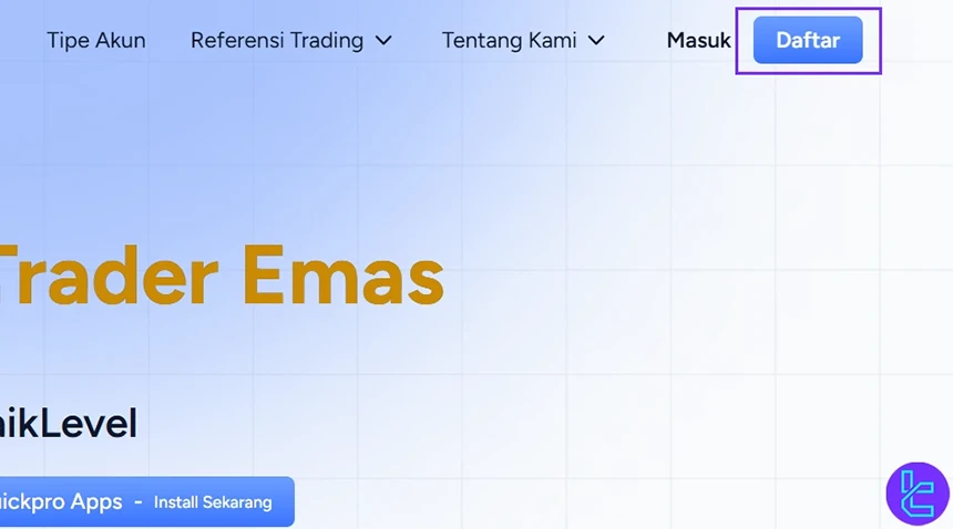 Begin QuickPro registration