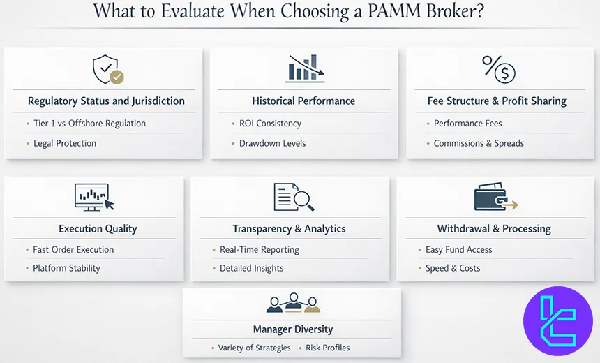 Main evaluation metrics behind PAMM broker selection