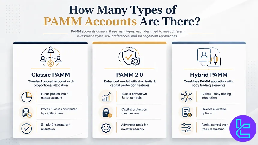 Overview of major PAMM account models and their features