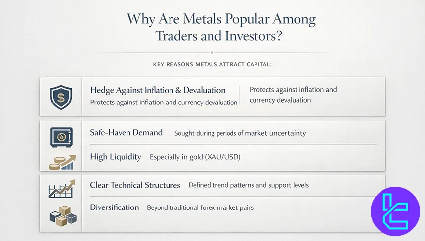 Why metals are popular among traders infographic