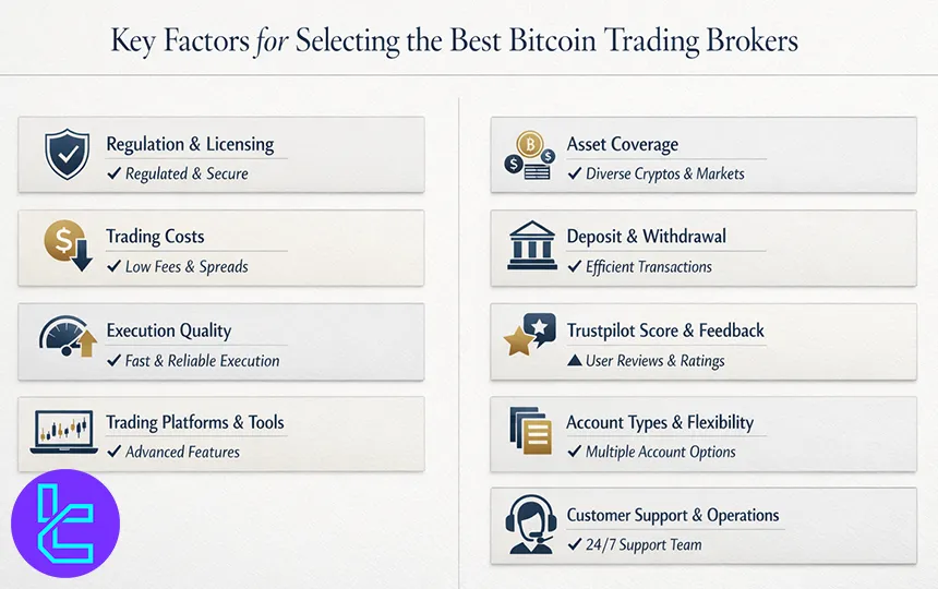 Key factors for choosing the best Bitcoin trading brokers