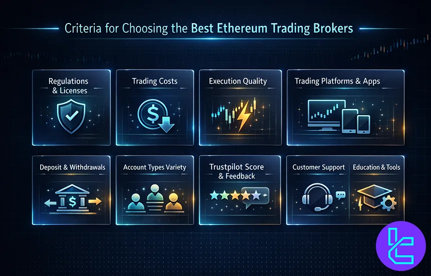 Criteria for choosing the best Ethereum trading brokers