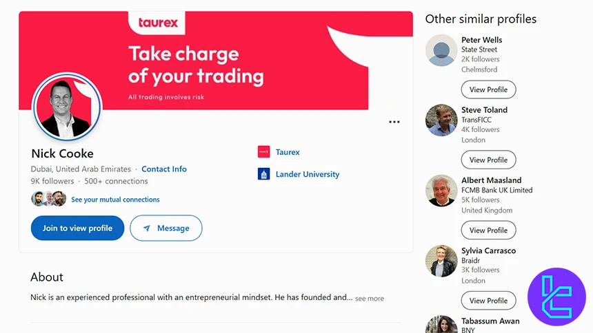 Nick Cooke LinkedIn profile