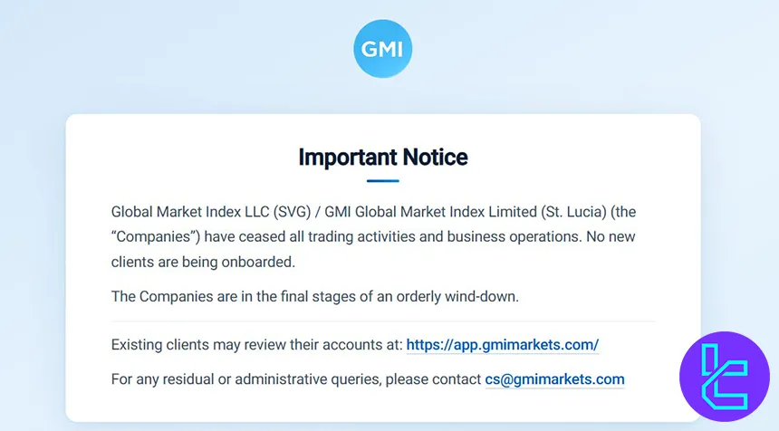 GMI broker important notice