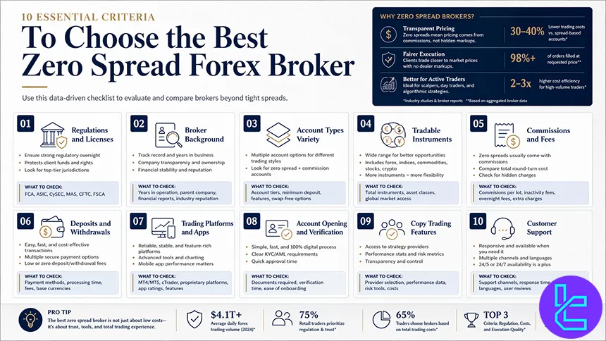 Key criteria for choosing the best zero spread forex broker
