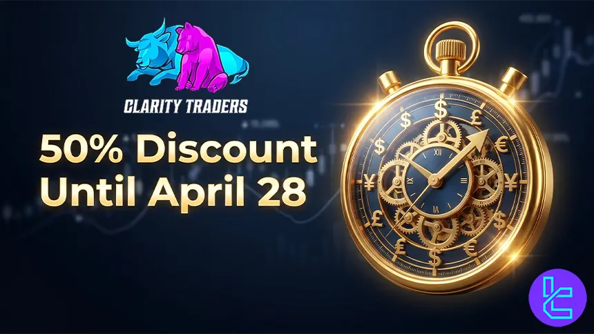 Clarity Traders discount campaign interface highlighting reduced pricing