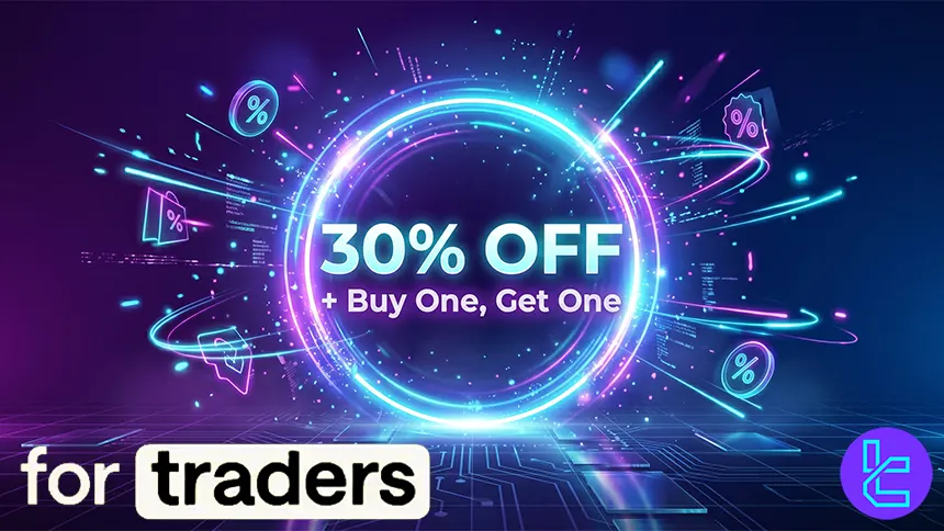 For Traders APRILBOGO promotion showing 30% OFF and free challenge after payout