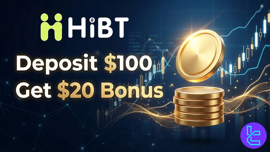 HIBT trading platform bonus campaign with KYC verification and $5000 volume requirement overview