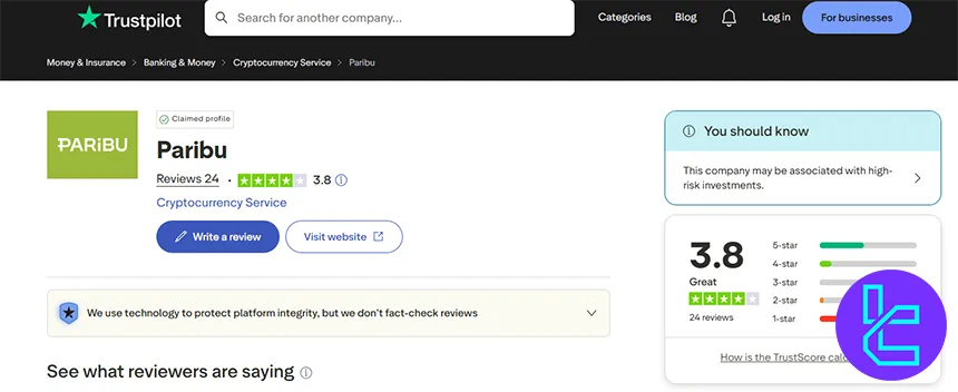 Paribu Trustpilot