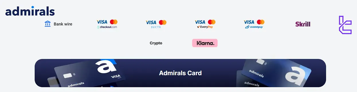 Admiral Deposit Methods