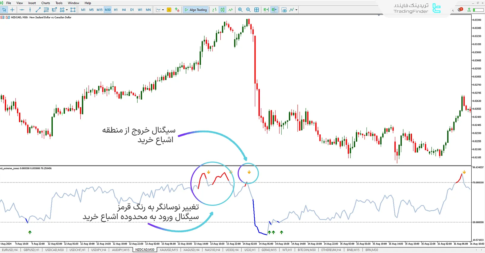 دانلود اندیکاتور منطقه حداکثر اشباع RSI در متاتریدر 5 (RSI EZ) - رایگان - [تریدینگ فایندر] 2