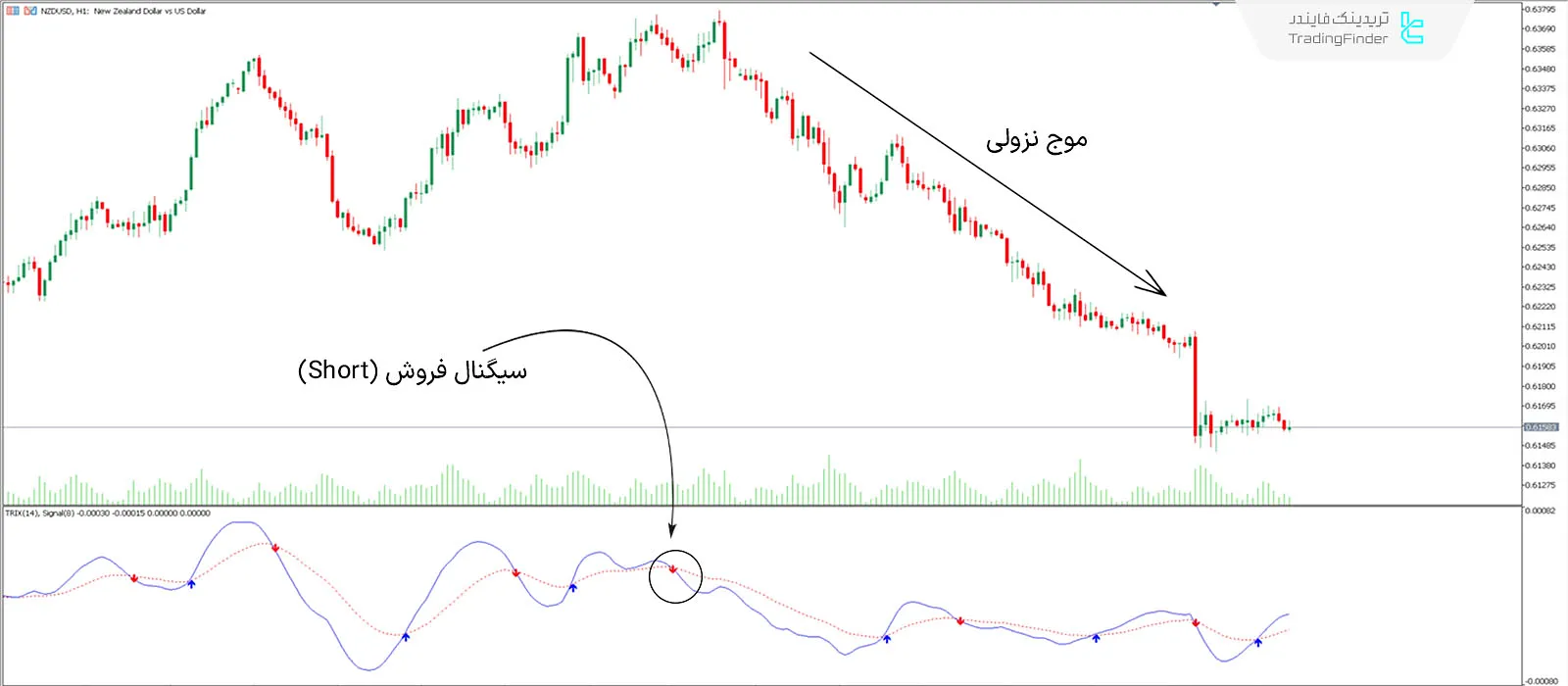 دانلود اندیکاتور میانگین نمایی سه برابری (Trix) در متاتریدر 5 - رایگان - [تریدینگ فایندر] 2