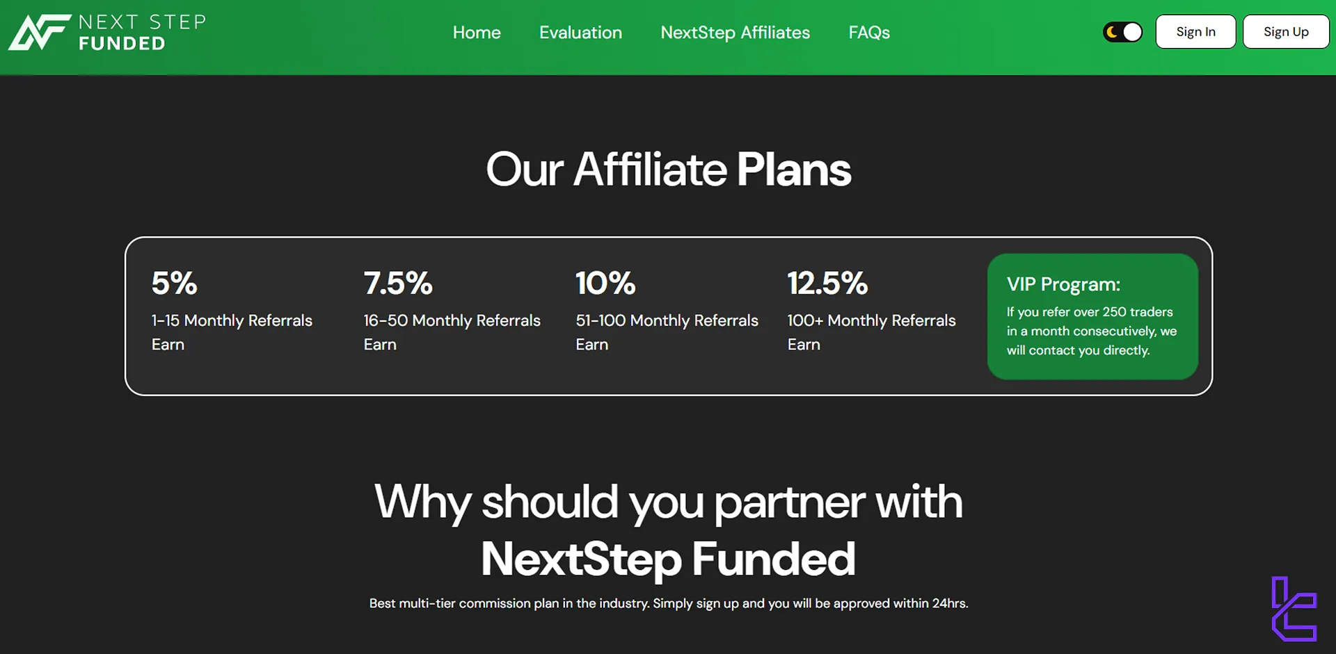 Next Step Funded affiliate program