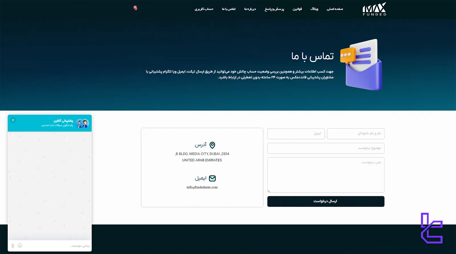 پشتیبانی FundedMax